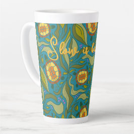 Caneca De Café Latte Tartarugas Azuis Inspiradoras Lentas São Bonitas