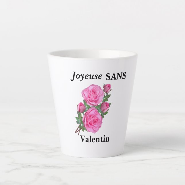 Caneca De Café Latte tasse humour "joyeuse sans Valentin" (Frente)