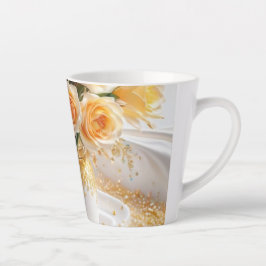 Caneca De Café Latte Tasse latte Fleurs