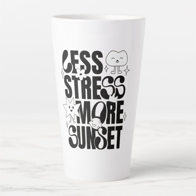 Caneca De Café Latte Tasse Latte grande  (Frente)