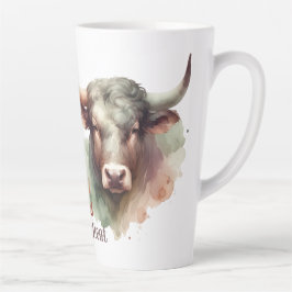 Caneca De Café Latte Taurus personalizados traça o símbolo Zodiac