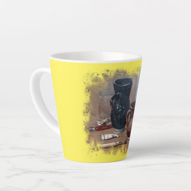 Caneca De Café Latte Taza De Café Latte Bodegón (Ângulo esquerdo)