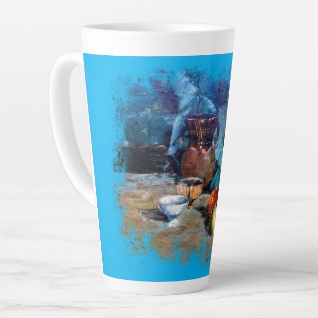 Caneca De Café Latte Taza De Café Latte Bodegón a espátula (Ângulo esquerdo)