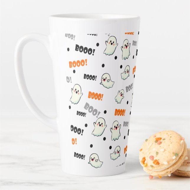 Caneca De Café Latte Taza de Café Latte Happy Little Fans (In Situ)