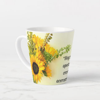 Caneca De Café Latte Taza de porcelana diseño de girasol y frace