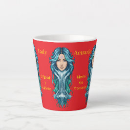 Caneca De Café Latte Taza Lady Acuario – Tu signo en cada sorbo