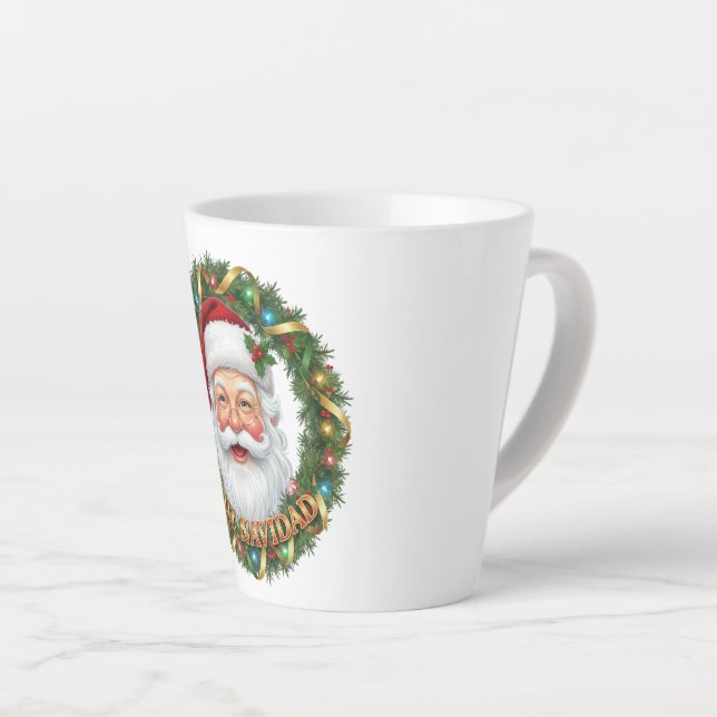 Caneca De Café Latte Taza Papá Noel (Ângulo direito)