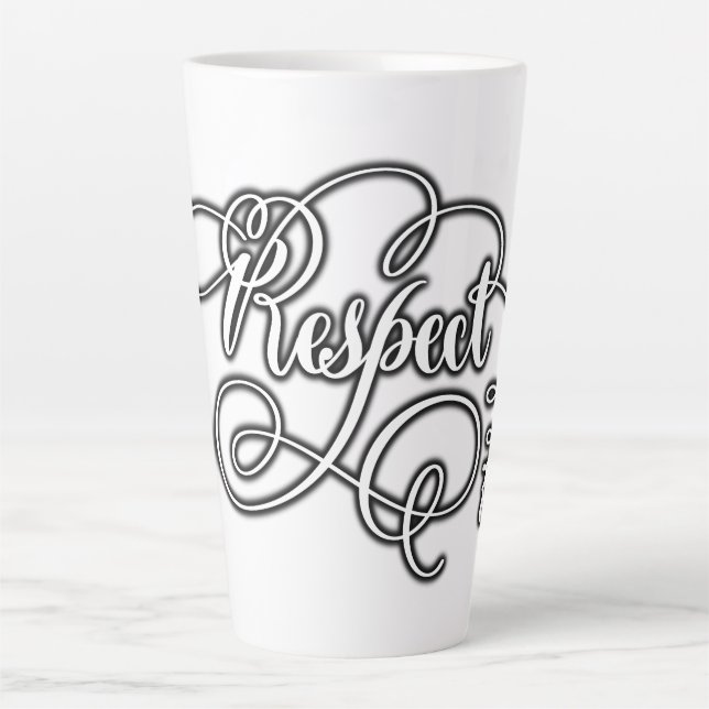 Caneca De Café Latte Taza respect  (Frente)