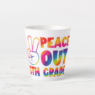 Caneca De Café Latte Tchau Quinta Série Tie Dye Último Dia 5ª Série
