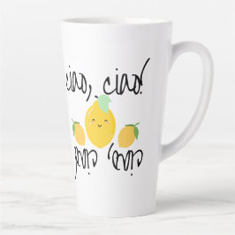 Caneca De Café Latte Tchau, Tchau! [com limão (limoni)]