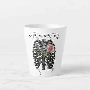 Caneca De Café Latte Te amei ao Morto Gaiola De Costelas
