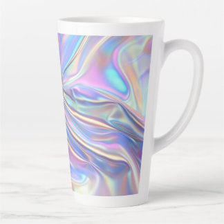 Caneca De Café Latte Tecido Metálico Iridescente Brilhante, Rouxinol Do