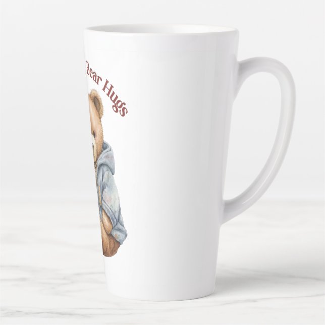Caneca De Café Latte Teddy Bear Hug Latte Mug (Direita)