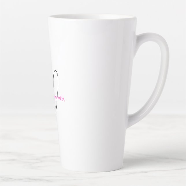 Caneca De Café Latte Teia Interna – Arte de Força Oculta (Direita)