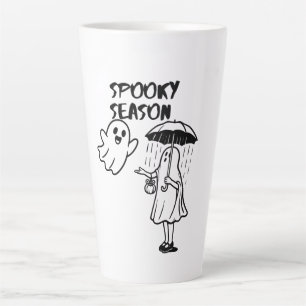 Caneca De Café Latte Temporada Assustadora Fantasma Fofo Halloween