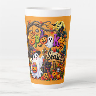 Caneca De Café Latte Temporada de Halloween