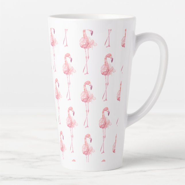 Caneca De Café Latte Tender Flamingo Series Design 2 (Direita)