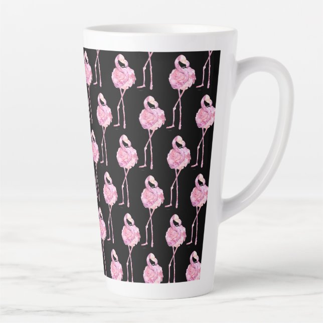 Caneca De Café Latte Tender Flamingo Series Design 3 (Direita)