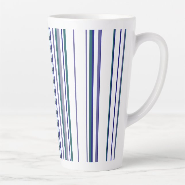 Caneca De Café Latte Tendy Modern New Stripes (Direita)