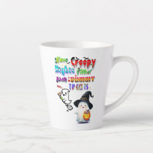 Caneca De Café Latte Tenha Noites Assustadoras Cheias de Guloseimas