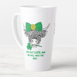 Caneca De Café Latte Tenha sorte, e você terá o resto.