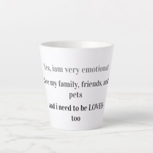 Caneca De Café Latte Tenho Seu Apoio Amigos e Familiares Irmãos e Irmãs