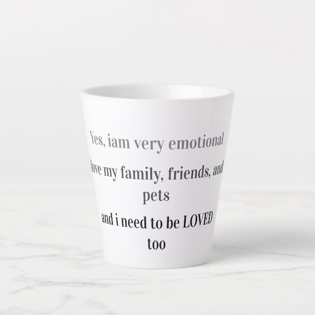 Caneca De Café Latte Tenho Seu Apoio Amigos e Familiares Irmãos e Irmãs (Frente)