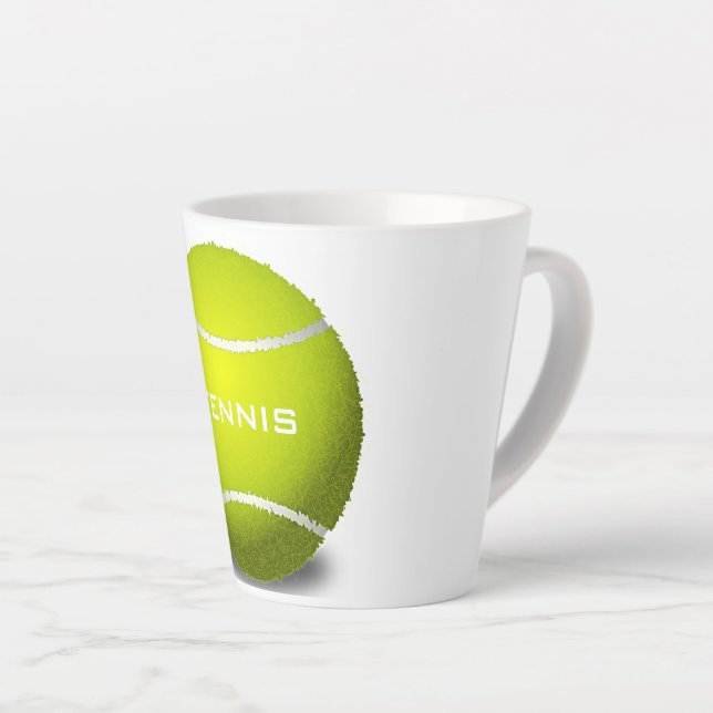 Caneca De Café Latte Tênis Ball Design Latch Cup (Ângulo direito)
