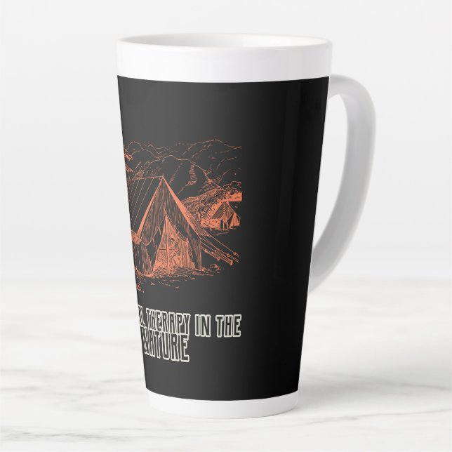 Caneca De Café Latte Terapia natural na natureza (Ângulo direito)