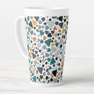 Caneca De Café Latte Terrazzo Pattern