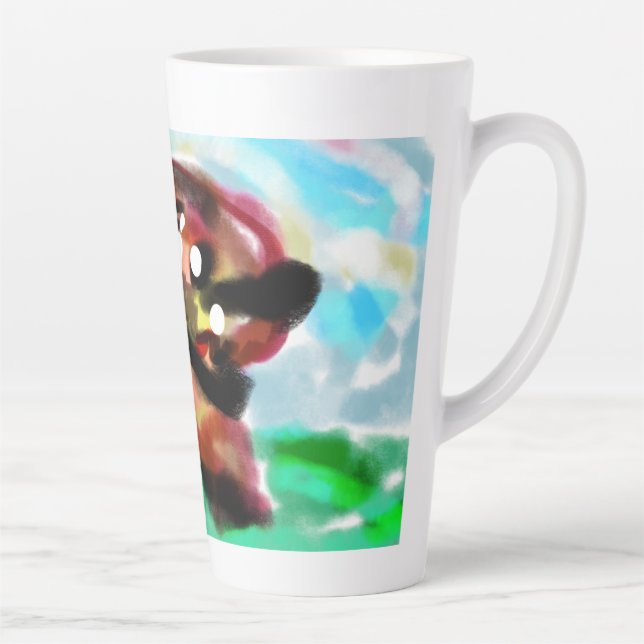 Caneca De Café Latte Terrier Airedale (Direita)