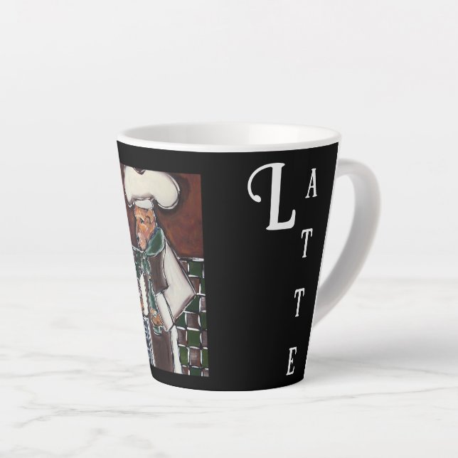 CANECA DE CAFÉ LATTE TERRIER AIREDALE  (Ângulo direito)