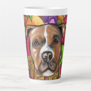 CANECA DE CAFÉ LATTE TERRIER STAFFORDSHIRE AMERICANO