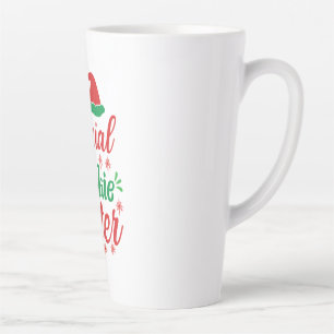 Caneca De Café Latte Testor Oficial de Cookies de Arte do Xmas