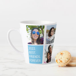 Caneca De Café Latte Texto Personalizado das FOTOS