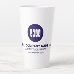 Caneca De Café Latte Texto personalizado ou Design