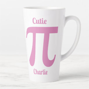 Caneca De Café Latte Texto personalizado Pi / Pi Cutie