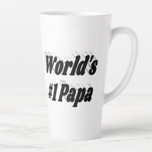 Caneca De Café Latte Texto preto do Papa