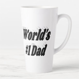 Caneca De Café Latte texto preto pai