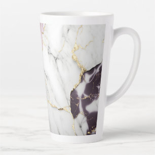 Caneca De Café Latte textura de mármore com um luxuoso