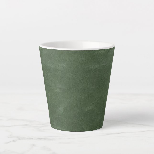 Caneca De Café Latte Textura verde de Olive Pistachio (Frente)