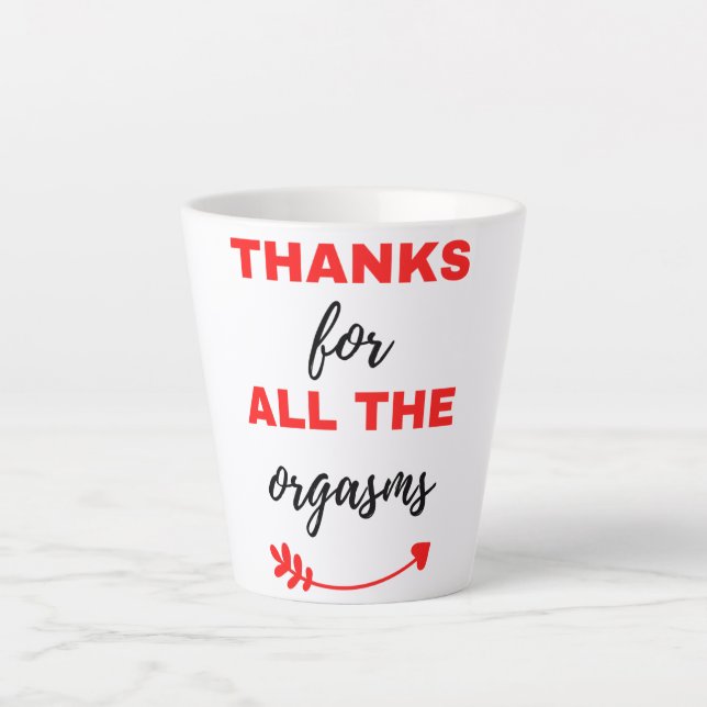 Caneca De Café Latte Thanks For All The Orgasms Black (Frente)