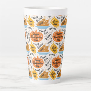 Caneca De Café Latte Thanksgiving
