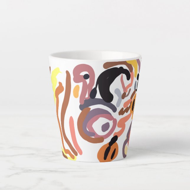 Caneca De Café Latte Thanksgiving autumn (Frente)
