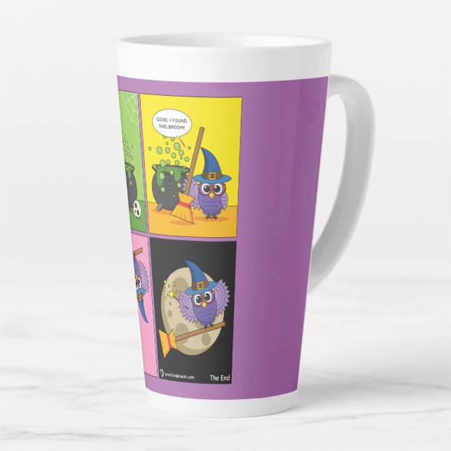 Caneca De Café Latte The Apprentice Wizard - Cleaning (Ângulo direito)