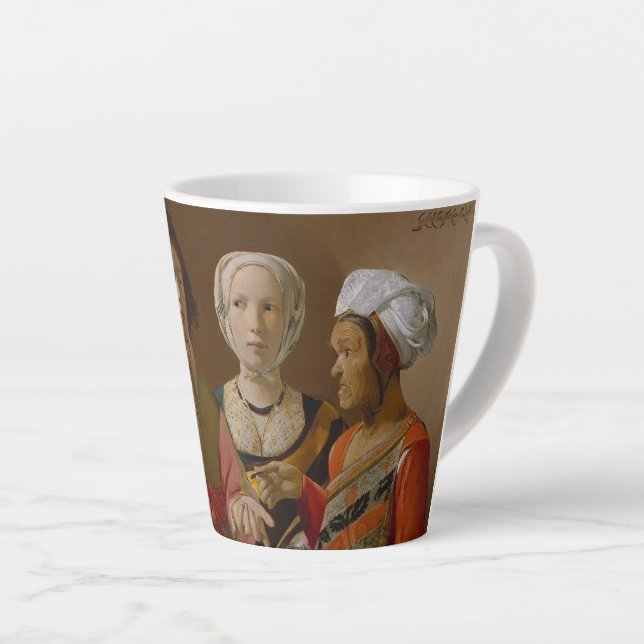Caneca De Café Latte The Fortune Teller-Georges de La Tour Small (Ângulo direito)