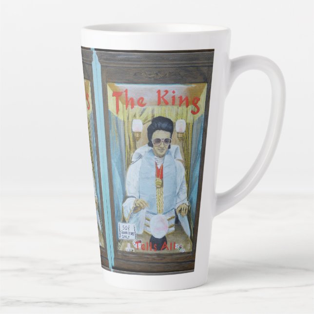 Caneca De Café Latte The King Tells All (Direita)