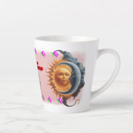 Caneca De Café Latte The Moon and the Sun's on a Ceramic Coffee