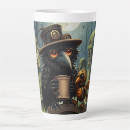 Caneca De Café Latte The raven powered by Coffee