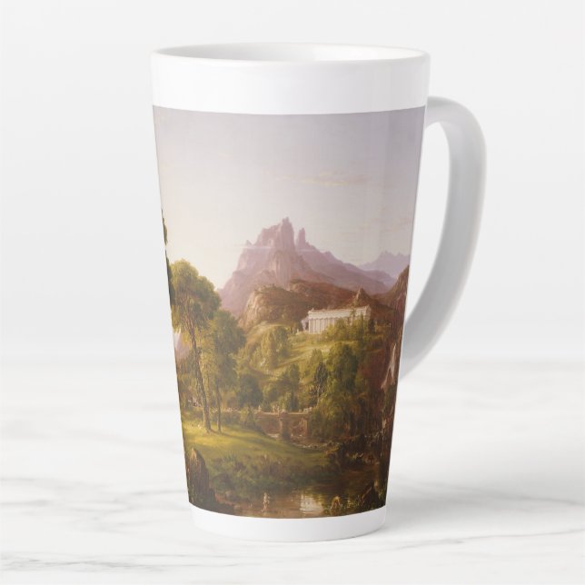 Caneca De Café Latte Thomas Cole Dream of Arcadia (Ângulo direito)